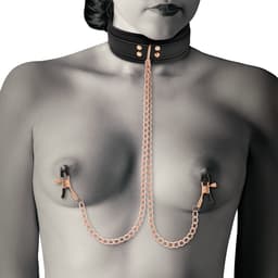 Nippelklemme des Coquette Chic Desire Fantasy Sets mit Stellschraube in Nahaufnahme