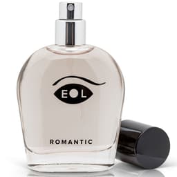 Verpackung des Eye of Love Romantic Pheromon-Parfüms, scharf fokussiert im Detail festgehalten