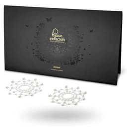 Verpackung der Bijoux Indiscrets Mimi Pearl Abdeckungen in Gold mit Produktangaben