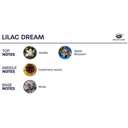 Eye of Love Bloom Lilac Dream Raumspray im Größenvergleich zur Hand