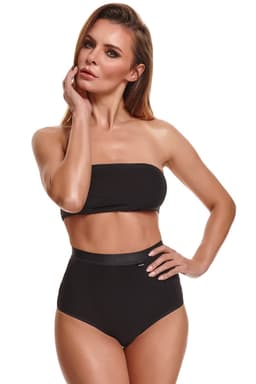 Demoniq Silver Touch Alessia – Set aus blickdichtem Stoff in schwarz, Gesamtansicht von vorne