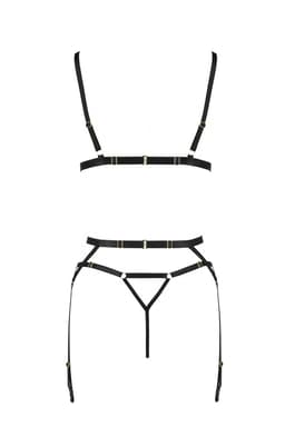 Passion Dessous-Set von der Seite, Tüllstruktur im Detail – Passion Devil Collection