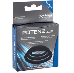 Joydivision Potenzduo Plus Ring im Größenvergleich in Nahaufnahme fotografiert