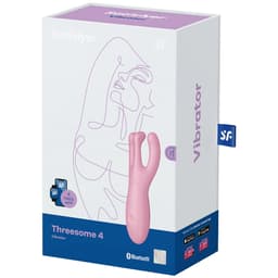 Satisfyer Threesome 4 freigestellt von der Seite, mit Fokus auf die Materialoberfläche