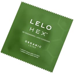 Lelo Hex Organic Verpackung mit Hinweis auf die Anreicherung mit L-Arginin