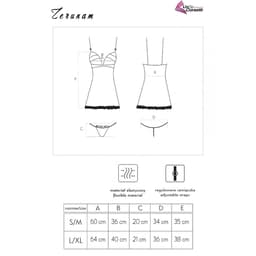 Dünne Träger des Livco Corsetti Zerunam Babydolls in der Nahaufnahme