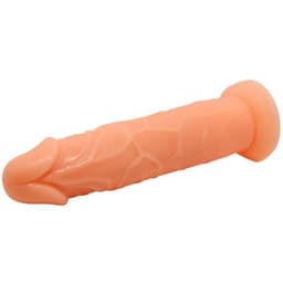 Baile Vive realistischer Dildo mit Saugnapf im Größenvergleich neben einer Hand