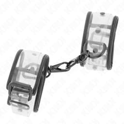 Kink Handgelenkmanschetten Transparent mit Verstellbereich 18 bis 30 cm, Größenverhältnis erkennbar