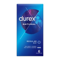 Durex Natural Classic Kondome, einzelne Folienpackung im Detail fotografiert