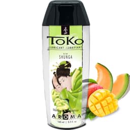Shunga Fruity Kisses Kit, Detailansicht des Gleitmittels in Studioqualität fotografiert