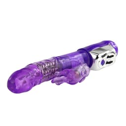 Baile Super Sex Rabbit mit beleuchtetem Easy-On-Knopf in scharfer Nahaufnahme