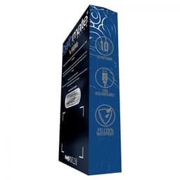 Bathmate Vibe Schwarz mit 8 cm Länge im Größenvergleich zur Veranschaulichung der Maße