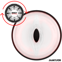 Produktverpackung des Jamyjob automatischer Masturbator Storm in der Farbe Schwarz