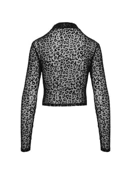Noir Handmade Top am Körper getragen, seitliche Gesamtansicht