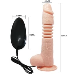 Baile Thunder Up Vibrator, Ansicht von schräg oben auf den gesamten Schaft