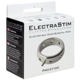 ElectraStim Prestige Ring in der Hand gehalten, Größenverhältnis erkennbar