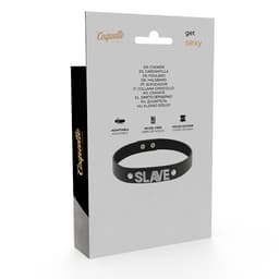 Verpackung des Coquette Chic Desire Sklaven-Chokers aus veganem Leder