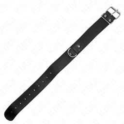 KINK Halsband mit roter Leine, Gesamtansicht auf hellem Untergrund