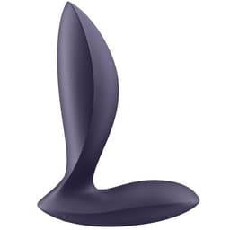 Satisfyer Power Plug Analvibrator aus lila Silikon, Gesamtansicht