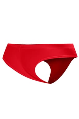 Cut4Men Hybrid Cheeky Brief in Scarlet, Nahaufnahme des elastischen Materials