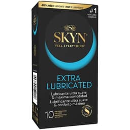 Skyn Extra Lubricated latexfreie Kondome, Packung mit 10 Stück in der Gesamtansicht