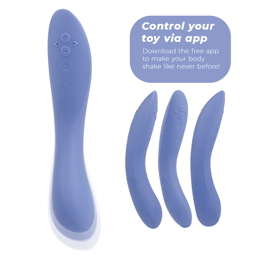 We-Vibe Rave 2 von der Seite, gedrehte Form im Detail in natürlichem Licht fotografiert