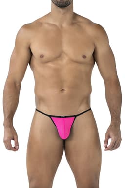 Cut4Men Mini Tanga Kini in Pink, komplette Vorderansicht des Herren-Slips