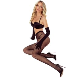 Passion Tiopen 038 Strumpfhose von hinten getragen, leichtes Gewebe sichtbar