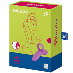 Satisfyer Bold Lover am Finger getragen, als Studioaufnahme freigestellt