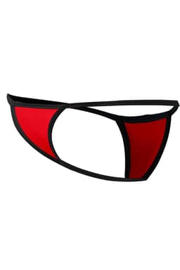 Cut4Men Mini Tanga Kini in Rot, Nahaufnahme des elastischen Materials