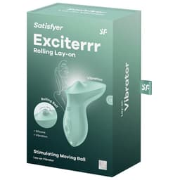 Verpackung des Satisfyer Exciterrr Klitoris-Vibrators in Mint