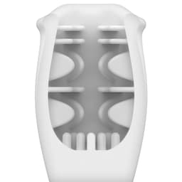 Jamyjob Spinjob Oralsex-Stimulator in der Hand gehalten im Größenvergleich