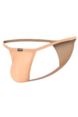 Cut4Men Mini Tanga Kini String in Pfirsich, Rückansicht mit erkennbaren Schnittdetails