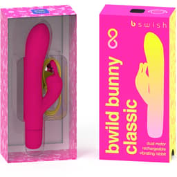 B Swish Bwild Bunny Infinite Rabbit-Vibrator von der Seite, Formdetail