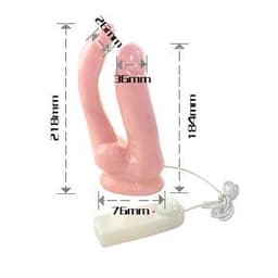 Baile Doppelpenetrations-Dildo, Saugnapf-Basis im Detail aus Latex