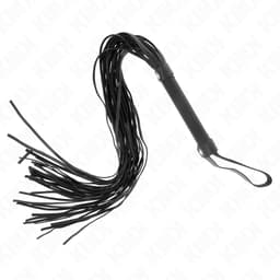 Kink Peitsche aus Schaffell-Imitat, Griff des 60-cm-Modells im Detail