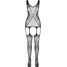 Passion Eco BS007 Bodystocking in Einheitsgröße in Rot, Gewebestruktur in Nahaufnahme