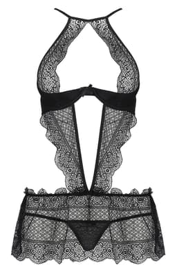 Passion Devil Collection Chemise in Schwarz, Gesamtansicht von vorne