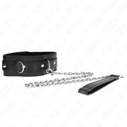 KINK Halsband mit rotem Riemen, Verschluss in geöffnetem Zustand