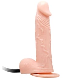 Baile aufblasbarer Dildo von der Seite, venenförmig strukturierter Schaft im Detail