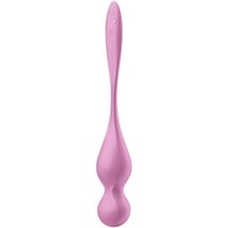 Satisfyer Kegelkugeln im direkten Größenvergleich mit einer Hand gehalten