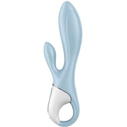 Satisfyer Air Pump Bunny 1 aufblasbarer Rabbit-Vibrator in Blau, Gesamtansicht