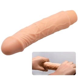 Baile Barbara Dildo im Größenvergleich mit Handmaß – Produktfoto in Studioqualität