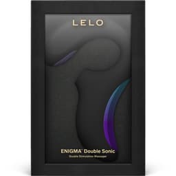 Verpackung des LELO Enigma Doppel-Schallvibrators zur besseren Übersicht