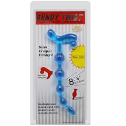 Baile Bendy Twist Analkette von der Seite, Knotenstruktur aus TPR im Detail