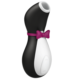 Satisfyer Pro Penguin von der Seite mit Silikonkopf im Detail