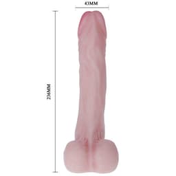 Baile realistischer TPR-Dildo mit Hoden und Saugnapf mit Blick auf die realistisch geformte Eichel