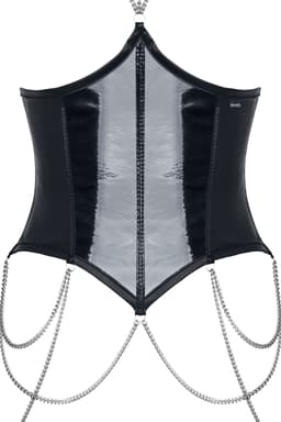 Demoniq DE443, Detailansicht des PVC-Materials, Studioaufnahme in neutralem Hintergrund