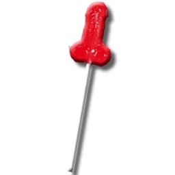 Diablo Goloso Gummi-Lutscher in Penisform, Gesamtansicht auf weißem Hintergrund