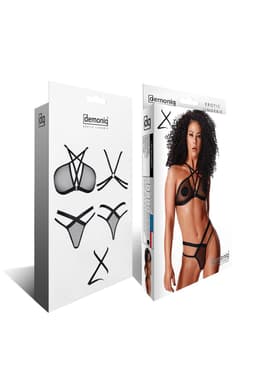 Verpackung des Demoniq LadyX Aina Set in der Hochglanzbox, produktnah aufgenommen